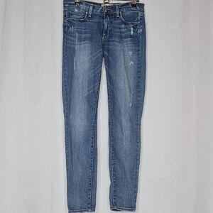 Paige Verdugo Ultra Skinny Low Rise Distressed Jeans - Size 27   ** Light Stains